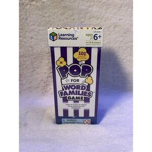 POP for Word Families Game Word Families Vocabulary & Rhyming 2-4 Players NEW